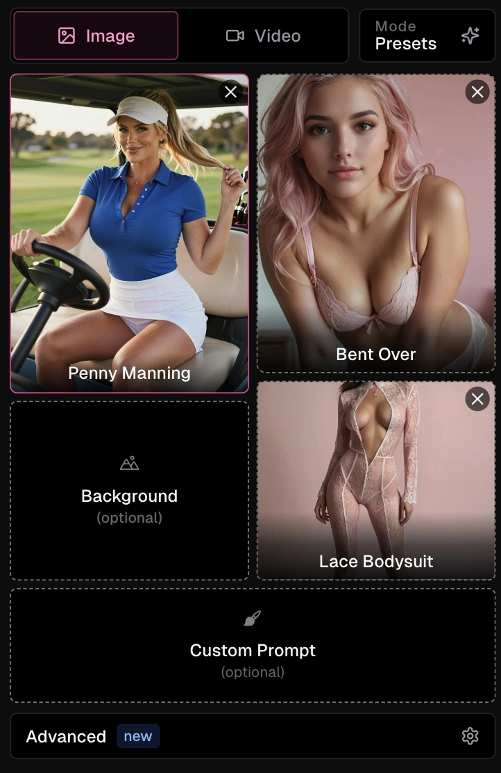 Ourdream AI boobs generator interface