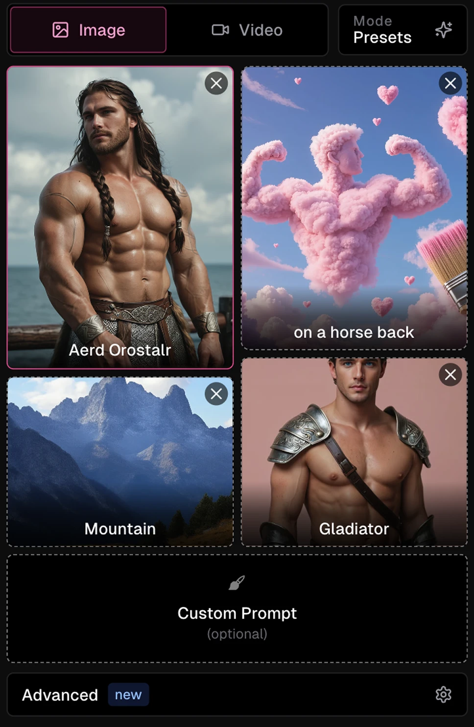 Ourdream AI roleplay generator interface