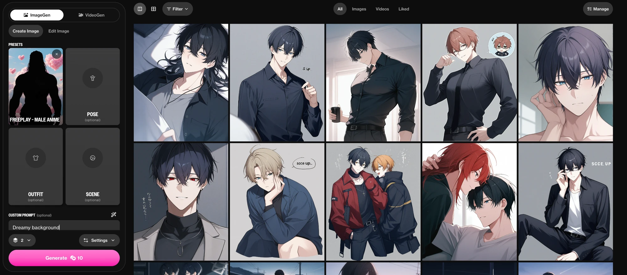 Every AI boyfriend style on ourdream.ai
