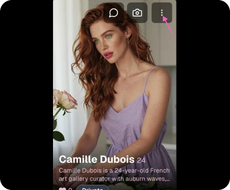 Hit the 3 dots on the character you want to submit