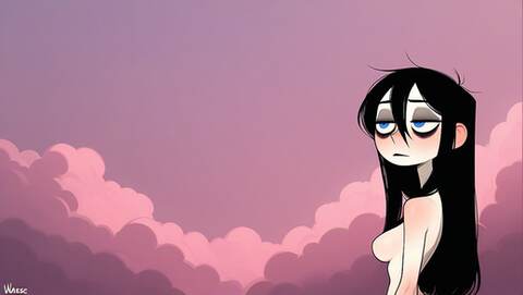 Sad-Eyed Anime Girl Lets You Do Whatever You Want – Blowjob, Cowgirl, Missionary, Doggy, Cumshot (AI)