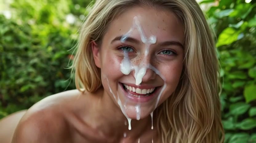 Bubbly Blonde Sophie Gets Her Freckled Face Covered In The Park